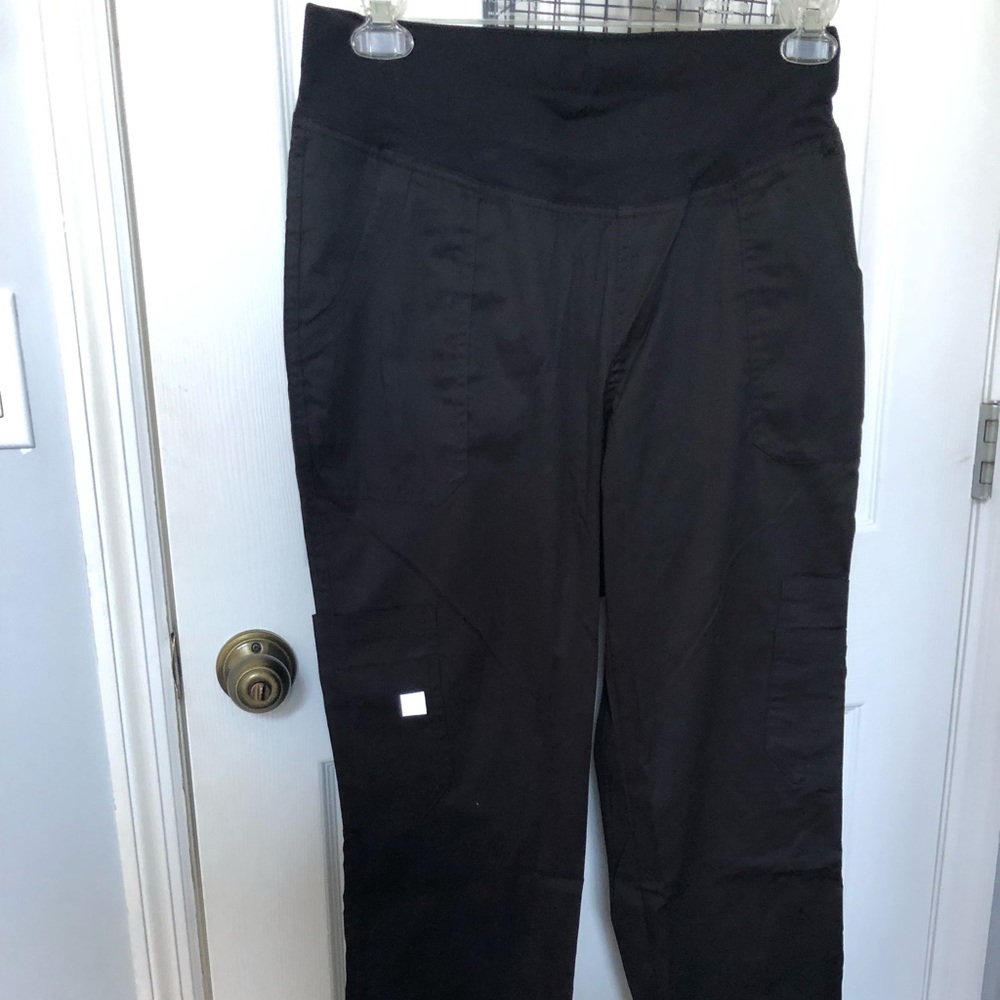 ButterSoft Black Petite Rib Waistband Yoga Pant M